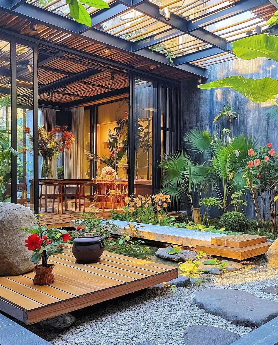 Không gian sân vườn nhà cấp 4 đẹp